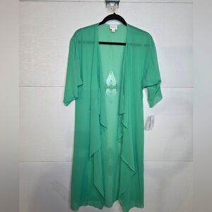 LuLaRoe Sheer Green Top